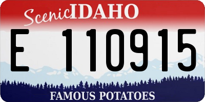 ID license plate E110915