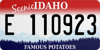 ID license plate E110923
