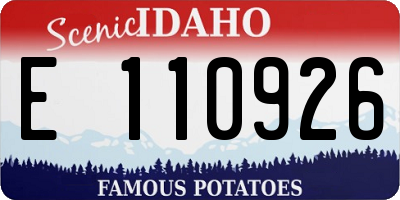 ID license plate E110926