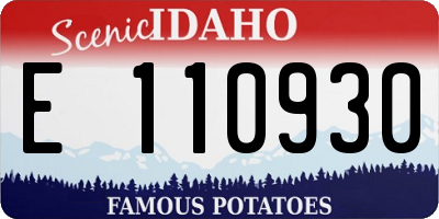 ID license plate E110930
