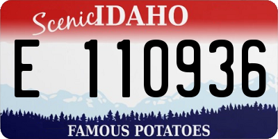 ID license plate E110936