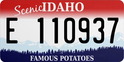 ID license plate E110937