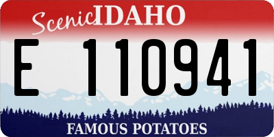 ID license plate E110941