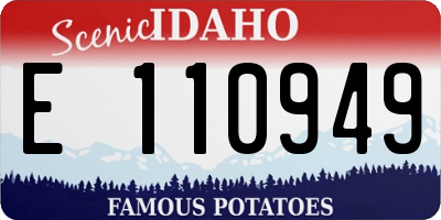 ID license plate E110949