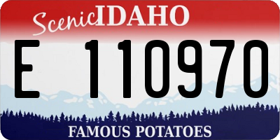 ID license plate E110970
