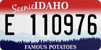 ID license plate E110976