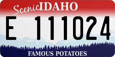 ID license plate E111024