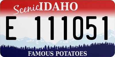 ID license plate E111051