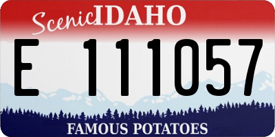 ID license plate E111057