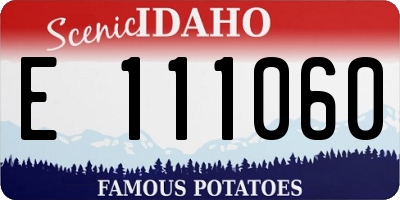 ID license plate E111060