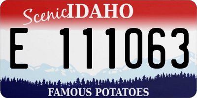 ID license plate E111063