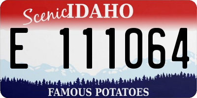 ID license plate E111064