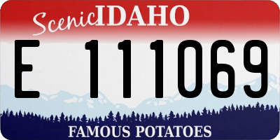 ID license plate E111069