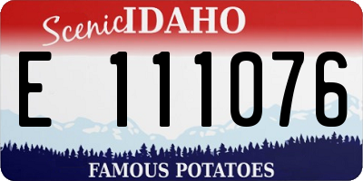 ID license plate E111076