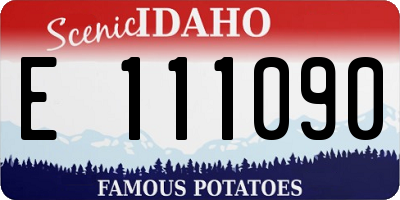 ID license plate E111090