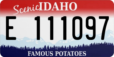 ID license plate E111097