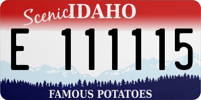 ID license plate E111115