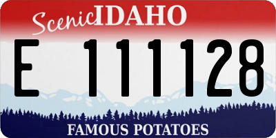 ID license plate E111128