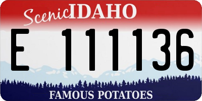 ID license plate E111136