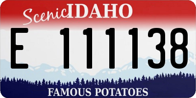 ID license plate E111138