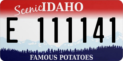 ID license plate E111141