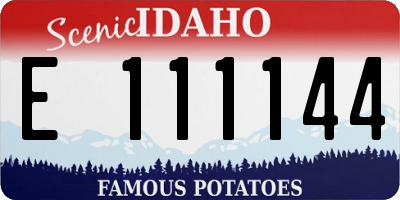 ID license plate E111144