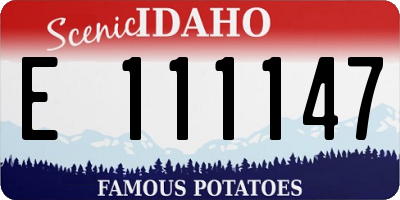 ID license plate E111147
