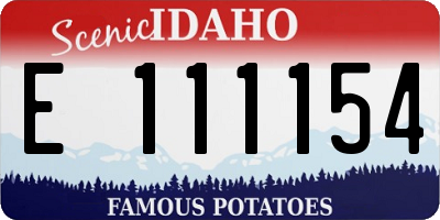 ID license plate E111154