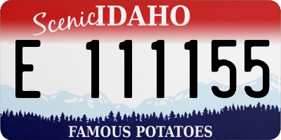 ID license plate E111155
