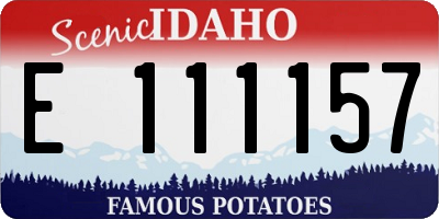 ID license plate E111157