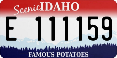 ID license plate E111159
