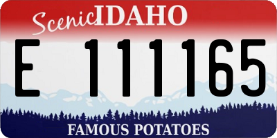 ID license plate E111165