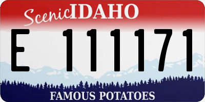 ID license plate E111171