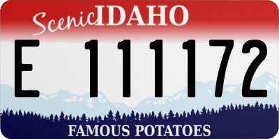 ID license plate E111172