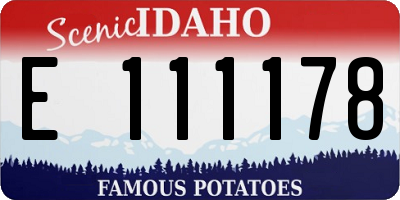 ID license plate E111178