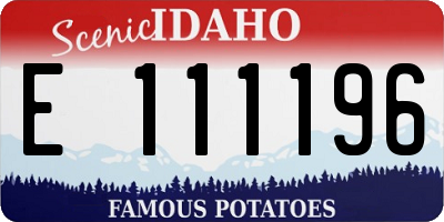ID license plate E111196