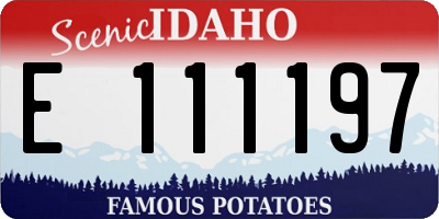 ID license plate E111197