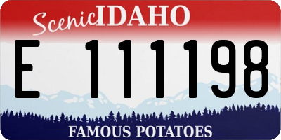 ID license plate E111198