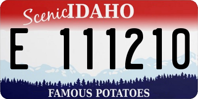 ID license plate E111210