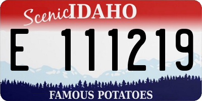 ID license plate E111219