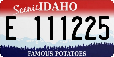 ID license plate E111225