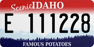 ID license plate E111228