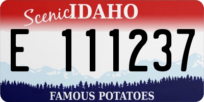 ID license plate E111237