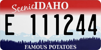 ID license plate E111244