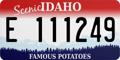 ID license plate E111249