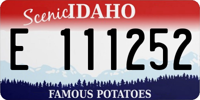 ID license plate E111252