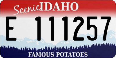 ID license plate E111257