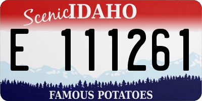 ID license plate E111261