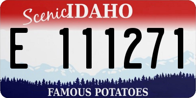 ID license plate E111271