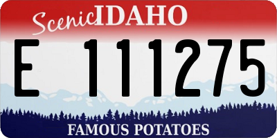 ID license plate E111275